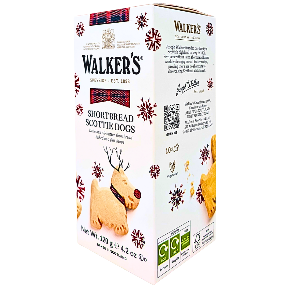 Walker's Shortbread Scottie Dogs 120g (UK) - 12 Pack
