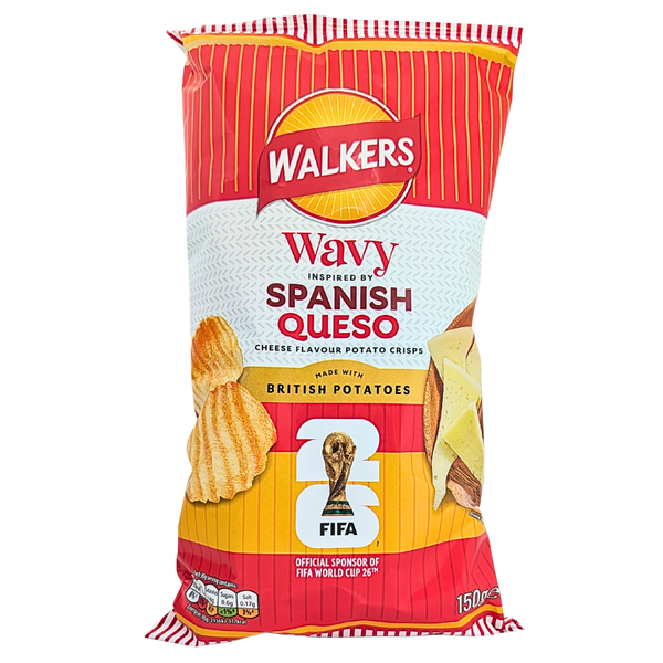 Walkers Wavy Spanish Queso 150g (UK) - 9 Pack