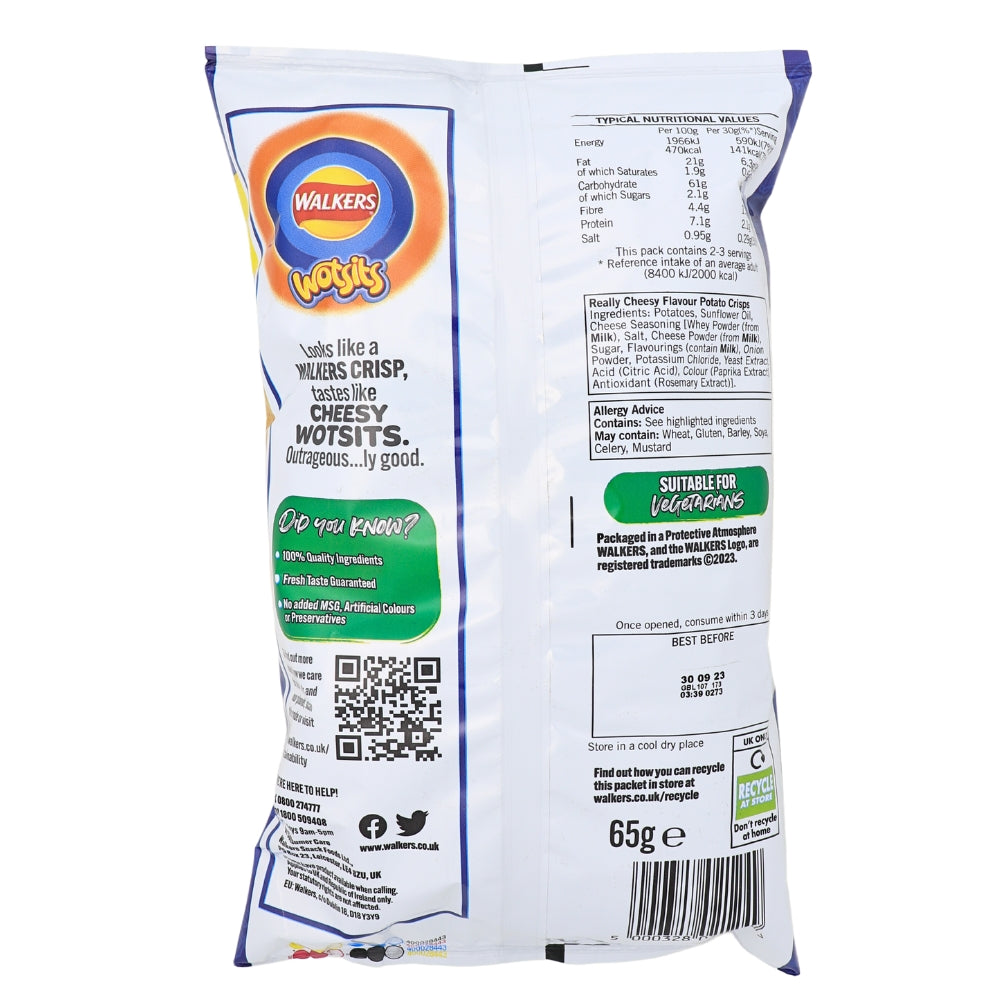 Walkers Wotsits Cheese Snacks 65g UK 15PK IWholesaleCandy ca Walkers Wotsits Cheese Snacks 65g UK 15PK IWholesaleCandy ca