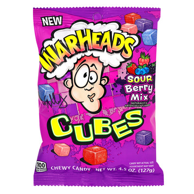 Warheads Sour Berry Mix Cubes 127g - 12 Pack
