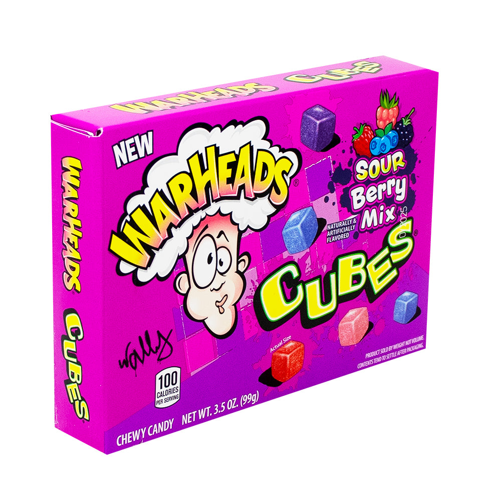  Warheads Sour Berry Mix Cubes 99g - 12 Pack