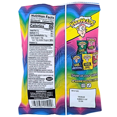 Warheads Extreme Sour Hard Candy Assorted 2oz - 12 Pack