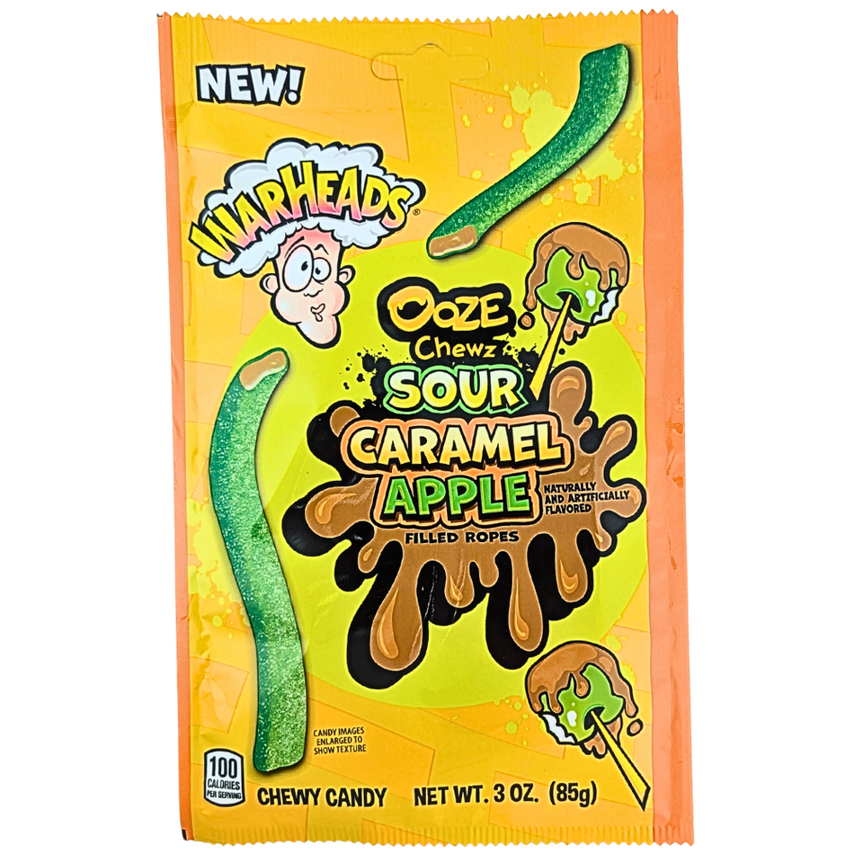 Warheads Ooze Chewz Sour Caramel Apple 3oz - 12 Pack