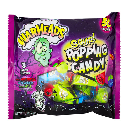 Warheads Halloween 3 Piece Popping Candy - 12 Pack