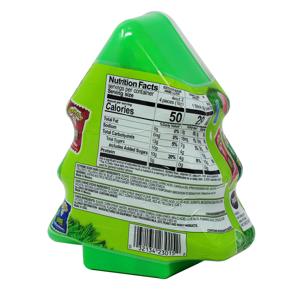 Warheads Christmas Tree Scrambler 4.3oz - 8 Pack Nutrition Facts Ingredients