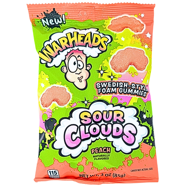 Warheads Sour Clouds Peach 3oz - 12 Pack