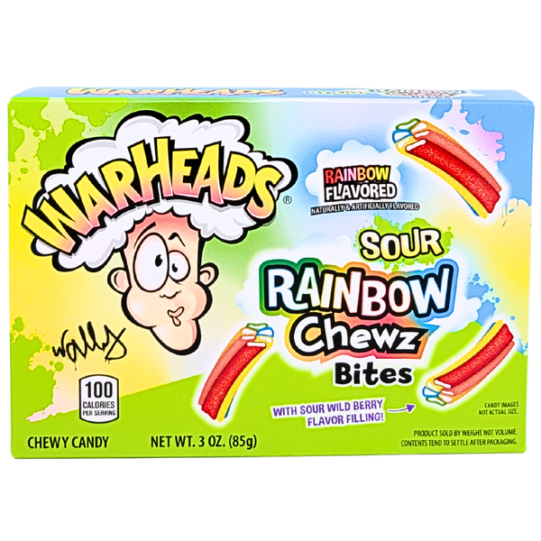 Warheads Sour Rainbow Chewz Bites Theater Box 3oz - 12 Pack