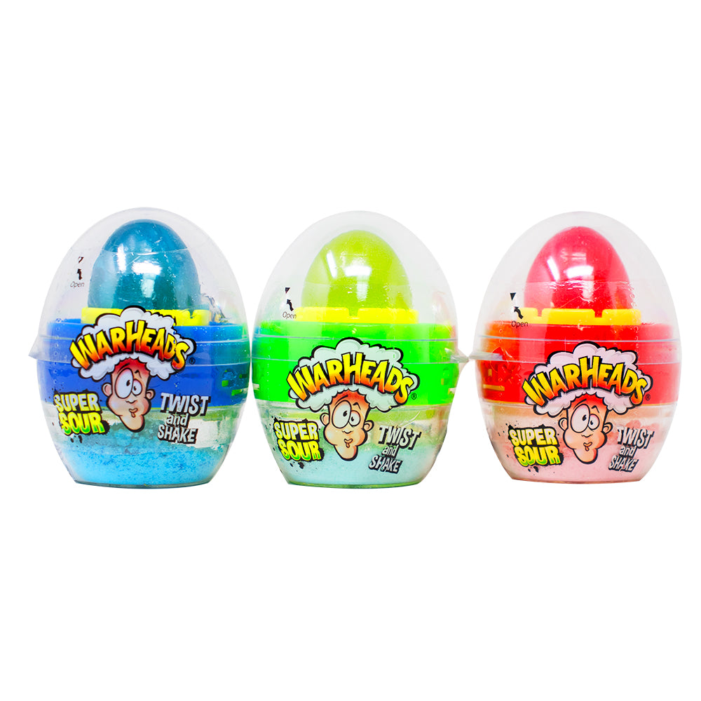 Warheads Candy - Super Sour Twist & Shake Egg (UK) 18g - 18 Pack - Sour Candy - British Candy