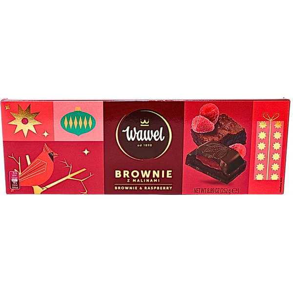 Wawel Brownie & Raspberry Filled Chocolate 252g (Poland) - 12 Bars