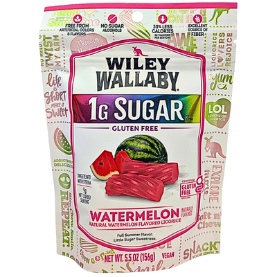 Wiley Wallaby Watermelon Low Sugar Licorice 156g - 8 Pack