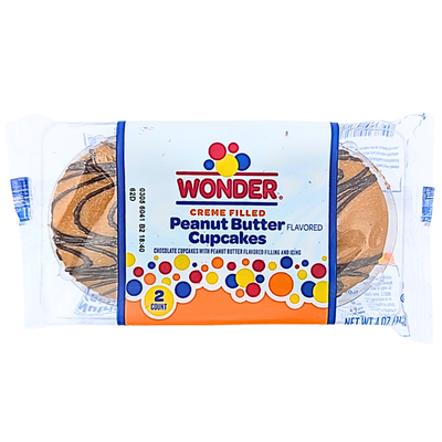 Wonder Creme Filled Peanut Butter Cupcakes 4oz - 6 Pack