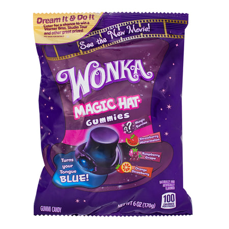 Wonka Pouch Mixed Flavour Magic Hat 170g - 8 Pack 