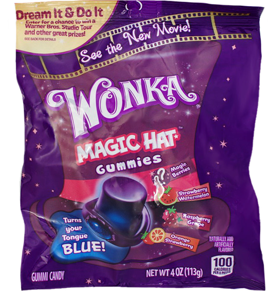Wonka Magic Hat Gummies 4oz - 12 Pack - Wonka - Wonka Candy - Wonka Magic Hat - Gummy - Gummy Candy
