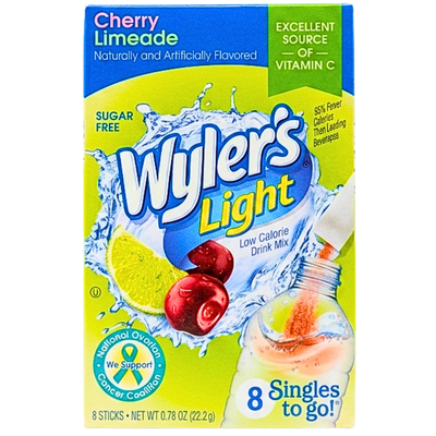 Wyler's Light Singles To Go Drink Mix Cherry Limeade - 12 Pack