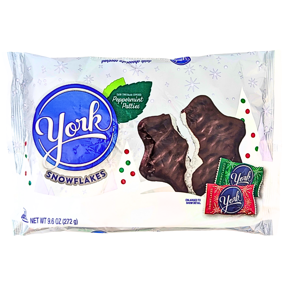 York Snowflakes Dark Chocolate Peppermint Patties 9.6oz - 1 Bag