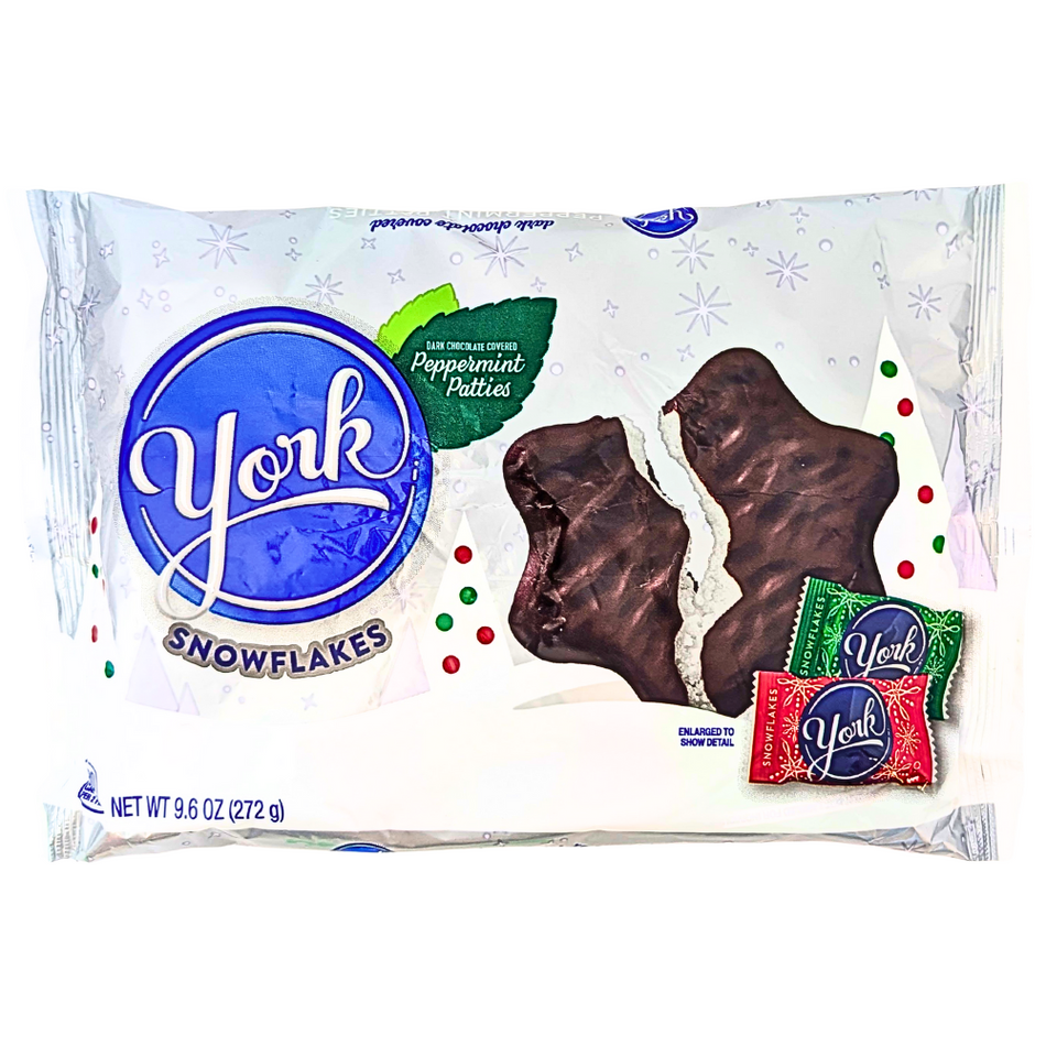 York Snowflakes Dark Chocolate Peppermint Patties 9.6oz - 1 Bag