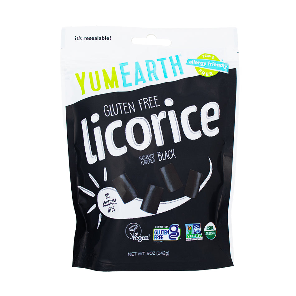 YumEarth Organic Black Licorice 5oz - 6 Pack