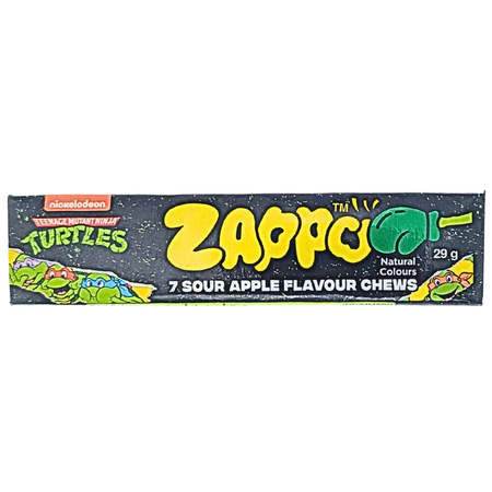 Zappo Ninja Turtles Sour Apple Chews 29g (Aus) - 30 Pack