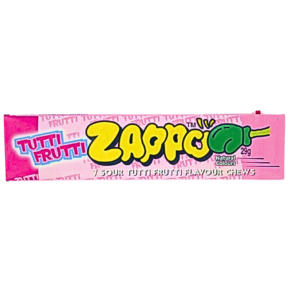 Zappo Sour Tutti Frutti Chews 29g (Aus) - 30 Pack