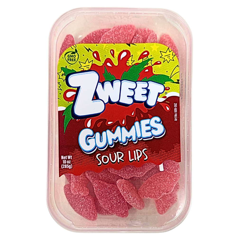 Zweet Gummies Sour Lips 10oz - 6 Pack
