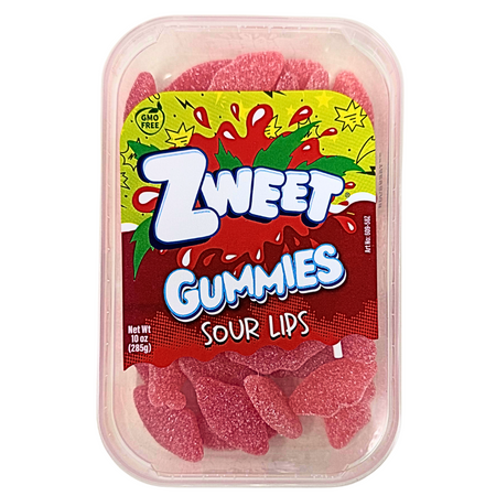 Zweet Gummies Sour Lips 10oz - 6 Pack