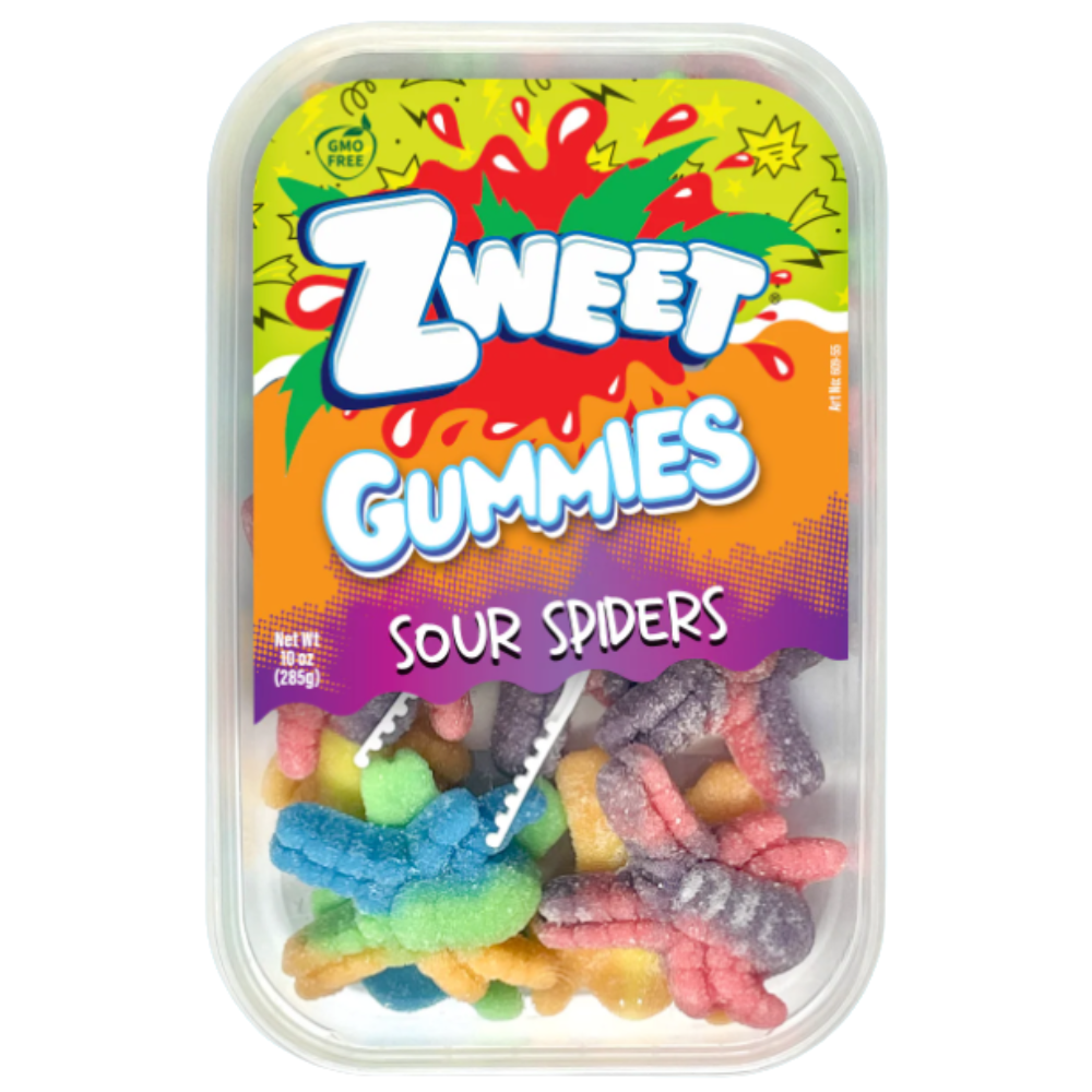 Zweet Gummies Sour Spiders 10oz - 6 Pack
