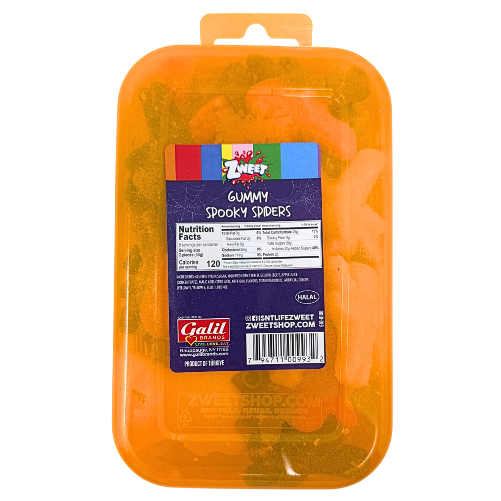 Zweet Gummies Spooky Spiders 10oz - 6 Pack