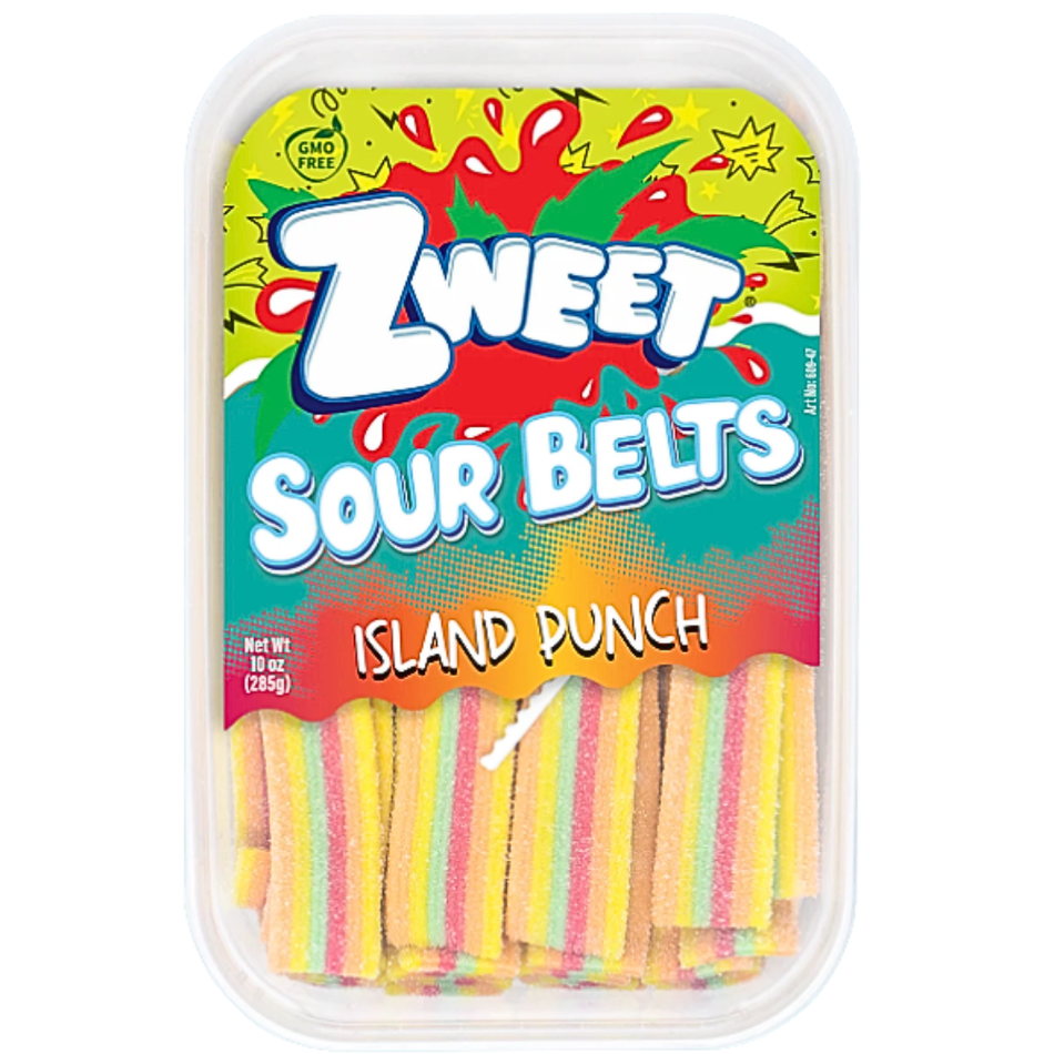 Zweet Sour Belts Island Punch 10oz - 6 Pack