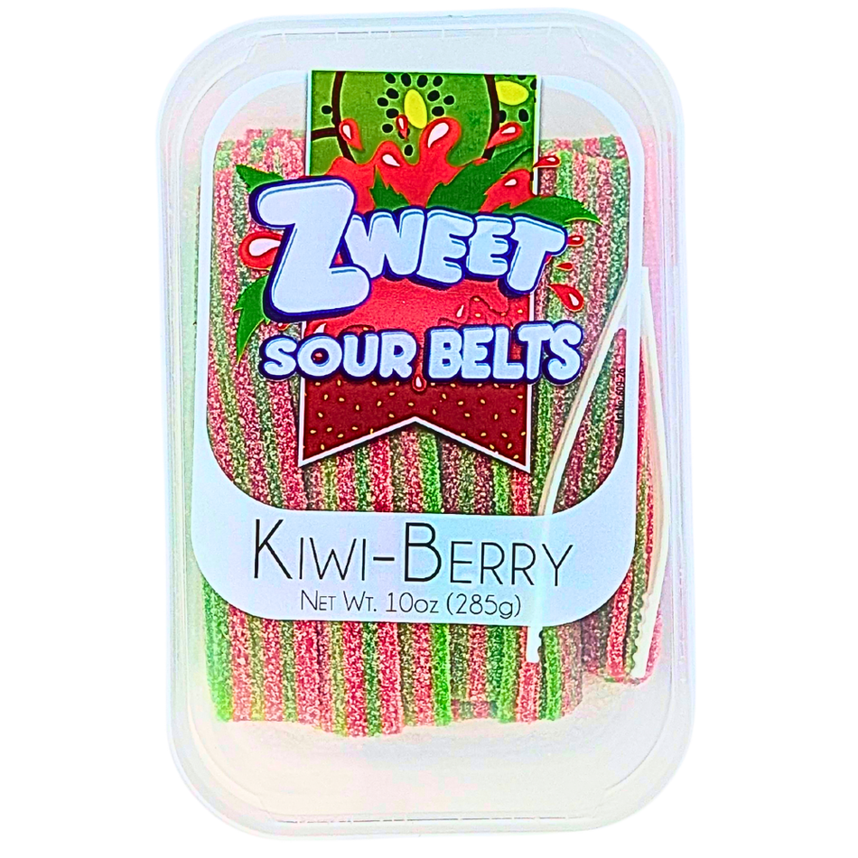 Zweet Sour Belts Kiwi Strawberry 10oz - 6 Pack