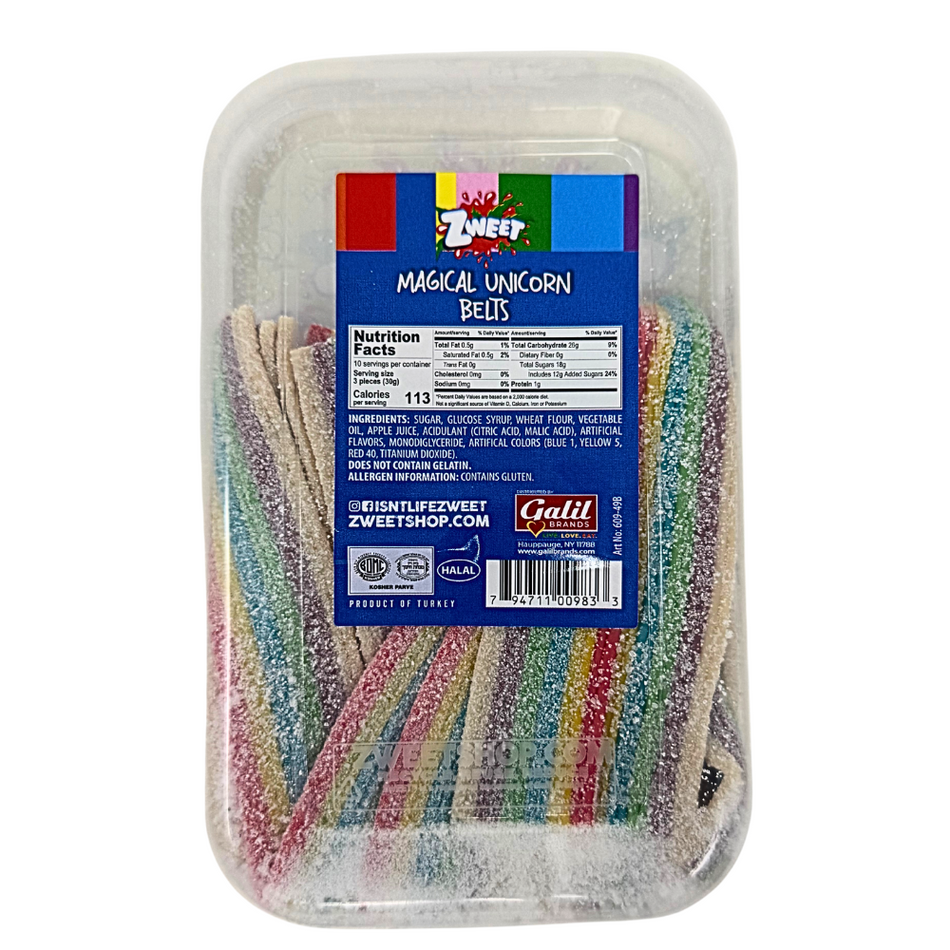 Zweet Sour Belts Unicorn Kiss 10oz - 6 Pack