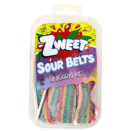 Zweet Sour Belts Unicorn Kiss 10oz - 6 Pack