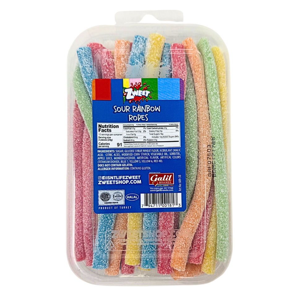 Zweet Sour Ropes Rainbow 10oz - 6 Pack