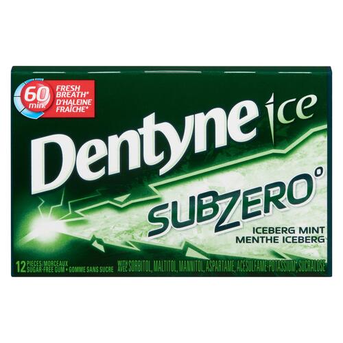 Dentyne Ice SubZero Iceberg 12 Piece Gum Singles