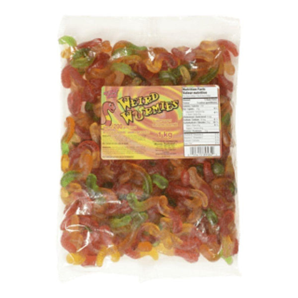 Gummy Zone Wacky Worms Candy-1 kg Gummies