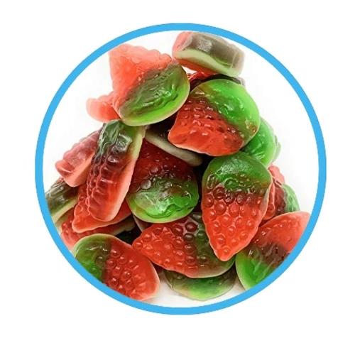 Kervan Foam Bottom Strawberry Gummy Candy 5lb - 1 Bag