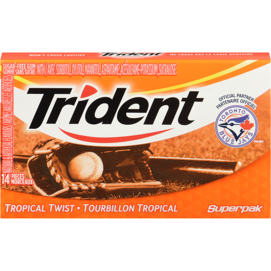 Trident Tropical Twist 14 Piece Gum Singles