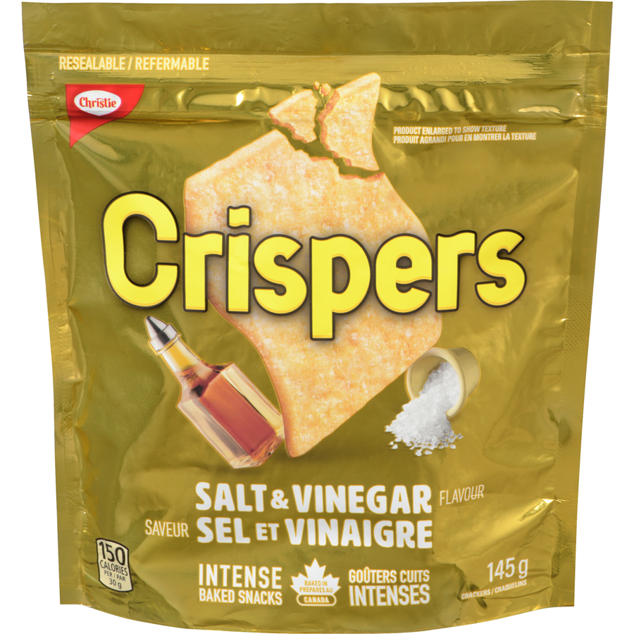 Crispers Salt & Vinegar 145g - 12 Pack