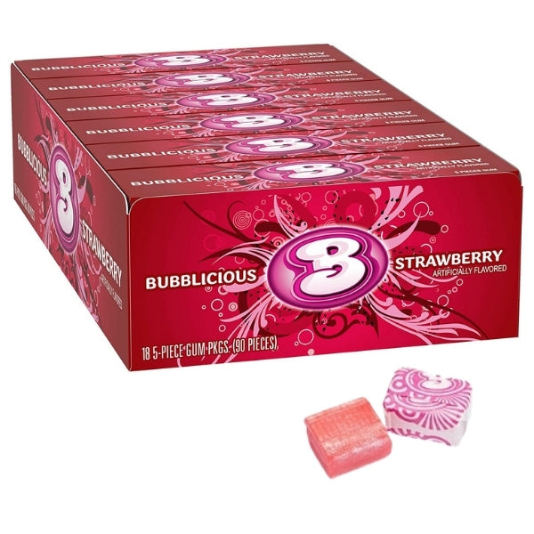 Bubblicious Gum - Strawberry 40g - 18CT