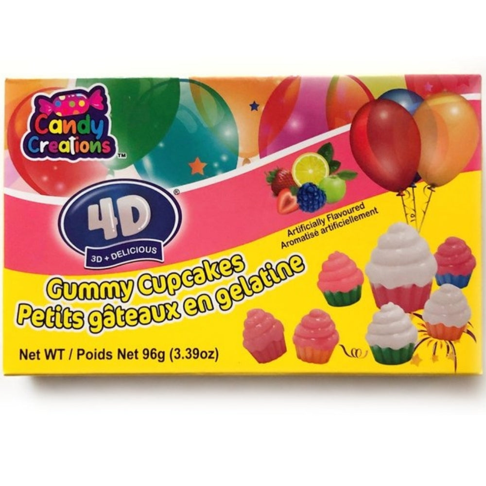 4D Gummy Cupcake 96g - 24CT