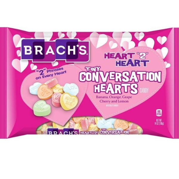 Brach's Valentine's Tiny Conversation Hearts Candy 198g - 24 Pack