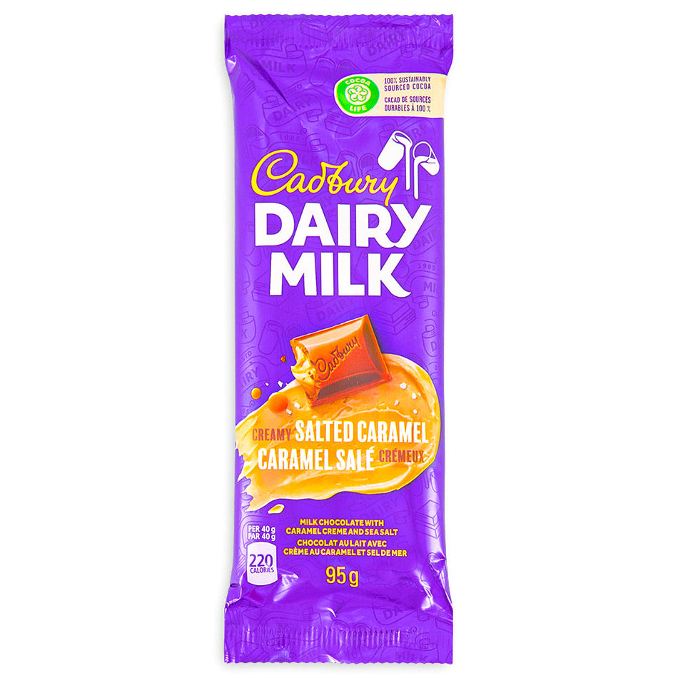 Cadbury Dairy Milk Creamy Salted Caramel Bars 95g - 12 Pack