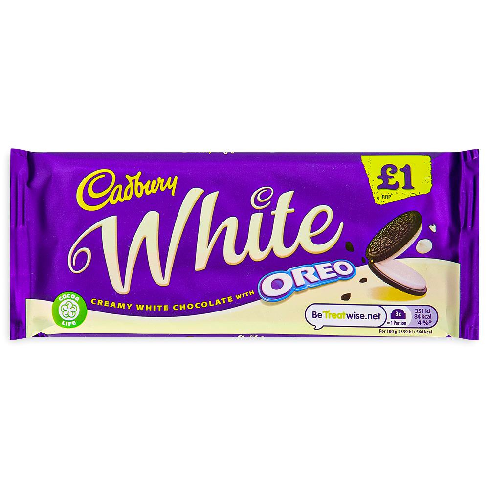 Cadbury Dairy Milk White Oreo UK 120g - 17 Pack British Candy