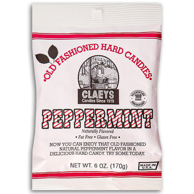 Claeys Peppermint Old Fashioned Hard Candies 6oz 24 PK
