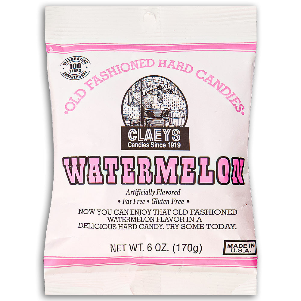 Claeys Watermelon Old Fashioned Hard Candies 6oz - 24 Pack