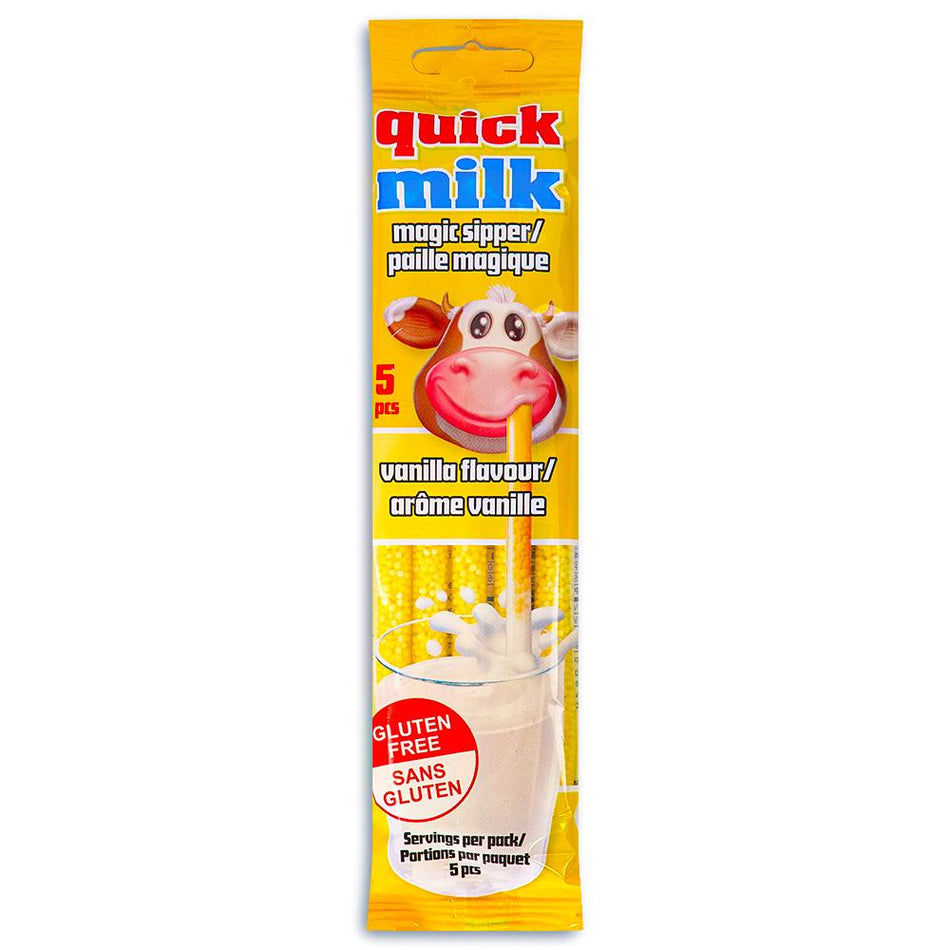 Quick Milk Magic Sipper Vanilla Straws 36g Front