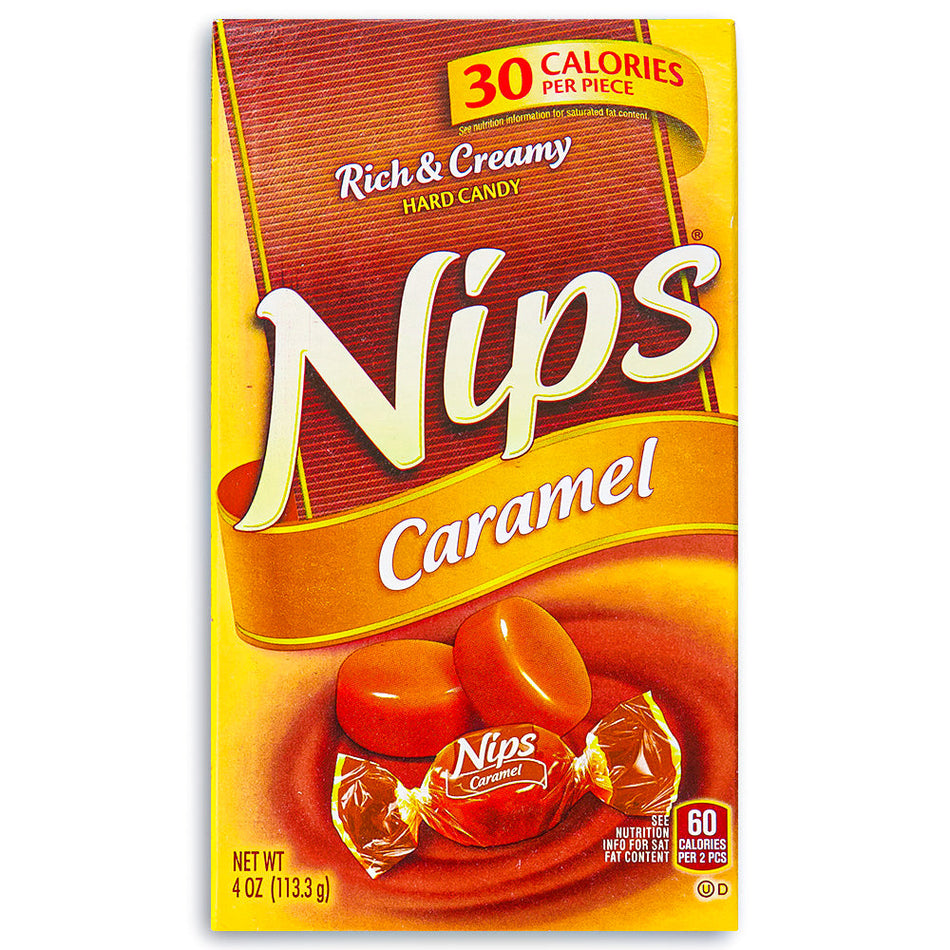Nips Caramel Hard Candy 4oz - 12 Pack - Nips Hard
