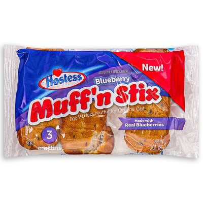Hostess Blueberry Muffin Stix Trio - 6 Pack American Snacks