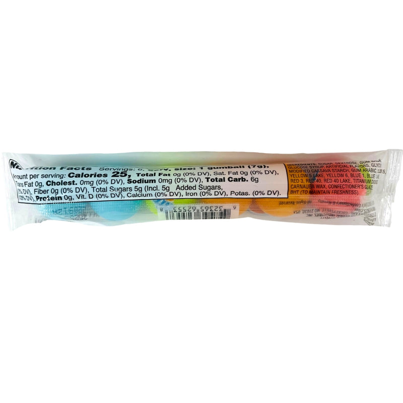 Dippin' Dots Filled Gumballs 6 Piece Tube 1.41oz ingredients nutrition facts