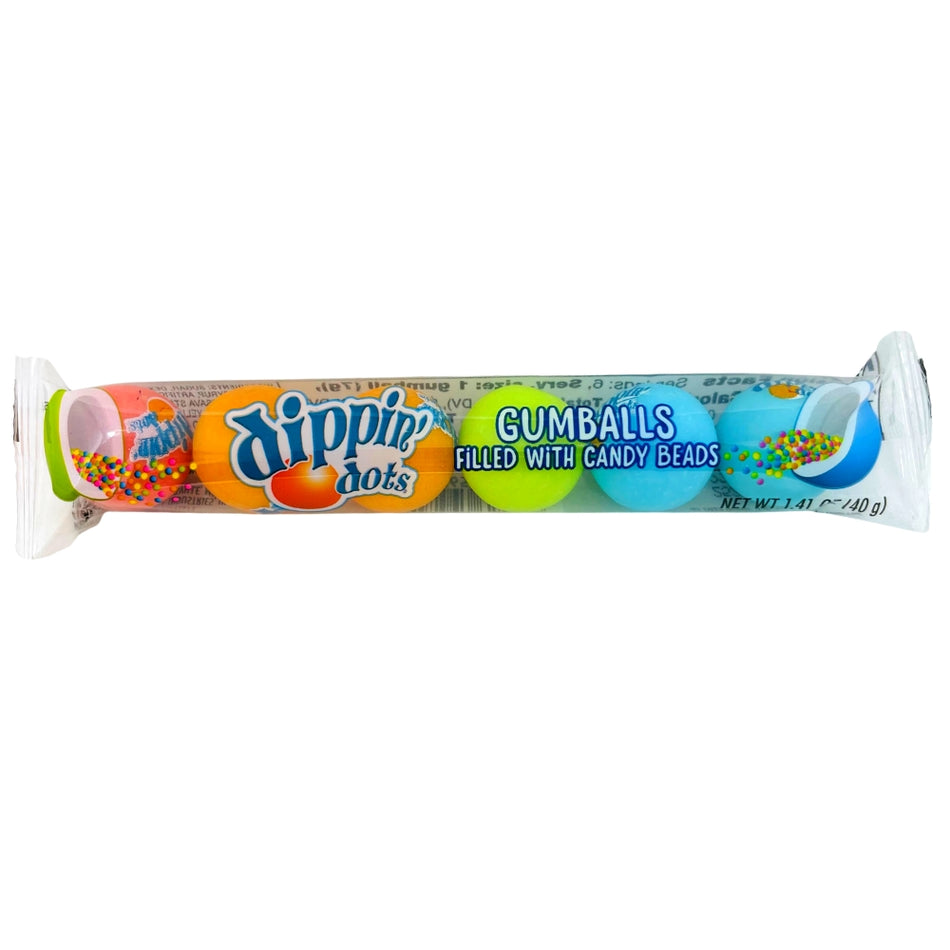 Dippin' Dots Filled Gumballs 6 Piece Tube 1.41oz - 24 Pack