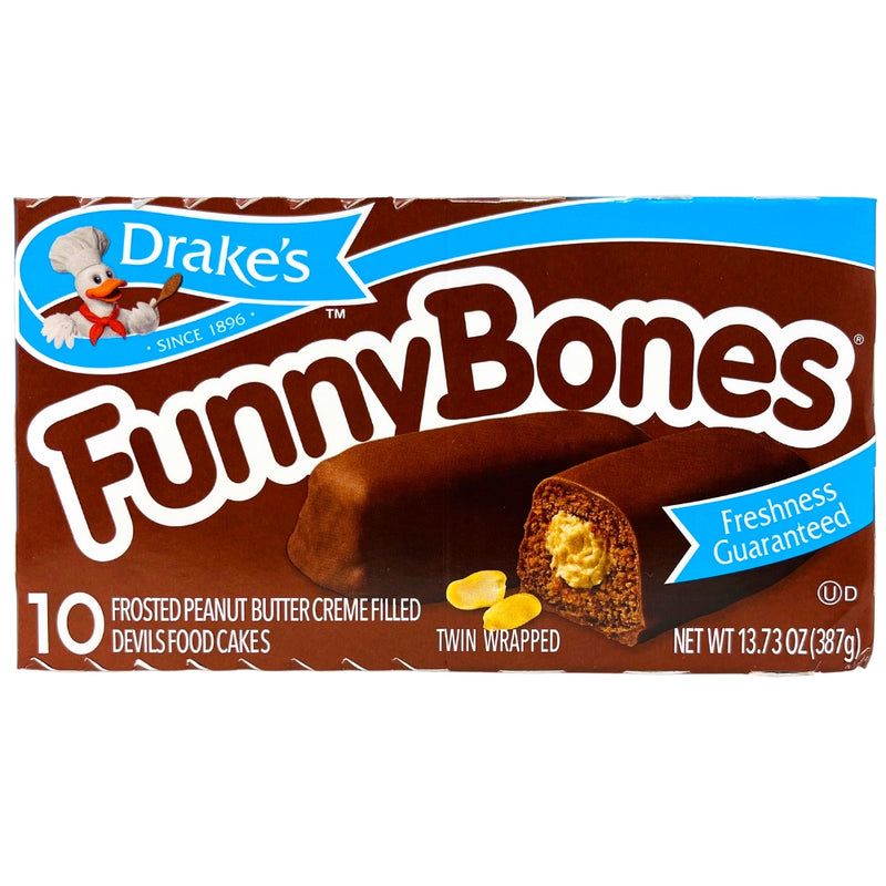 Drakes Funny Bones (10 Pieces) - 1 Box - American Snacks